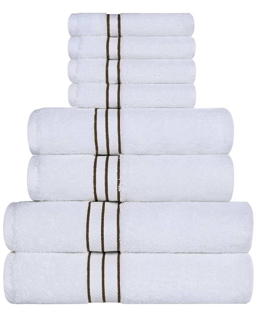 Shop Superior Turkish Highly Absorbent Hotel Collection 8pc Turkish Cotton Towel Set In Latte