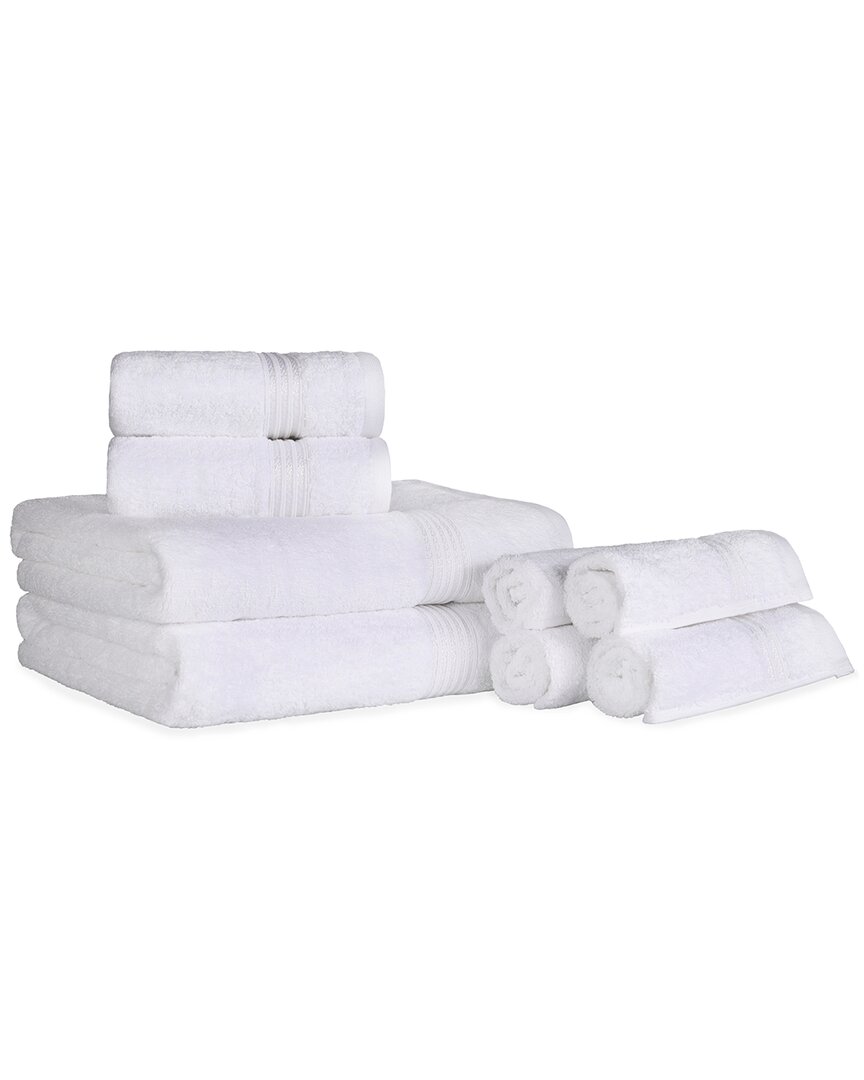 Superior Ultra Soft Assorted 8pc Absorbent Towel Set In White