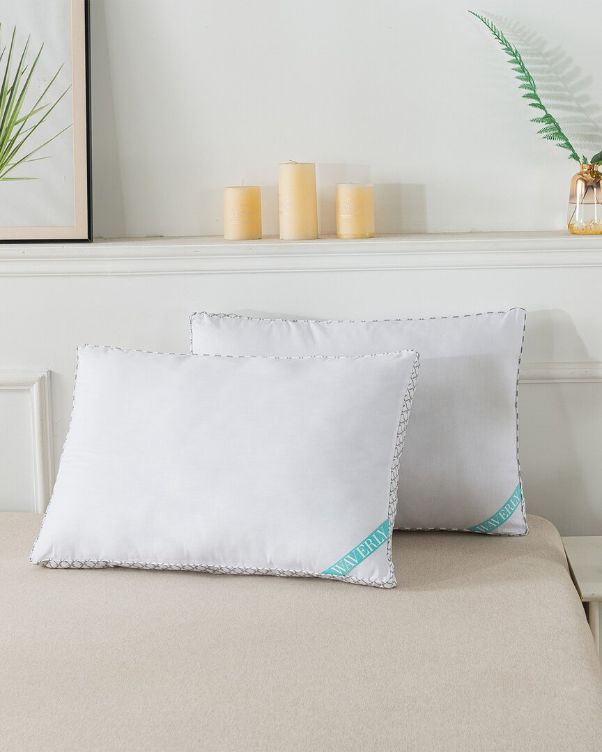 Waverly Antimicrobial Down Alternative Gusseted Pillow In White
