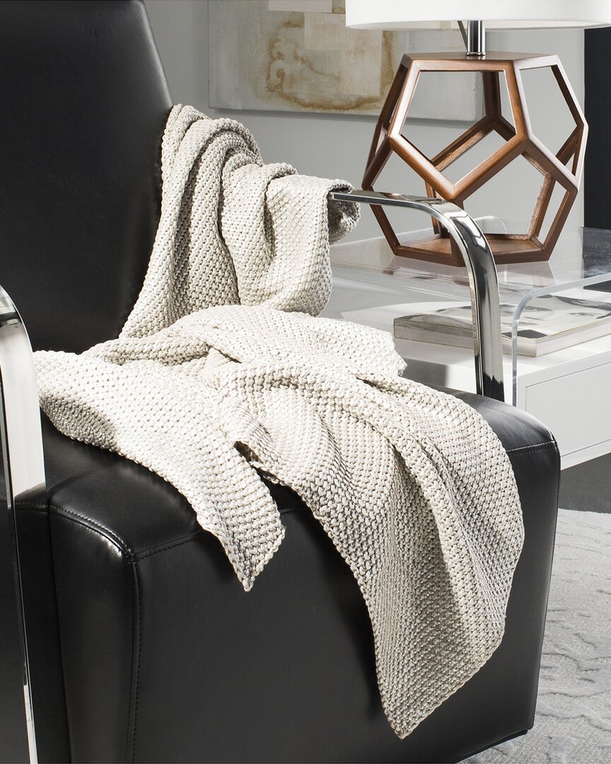 Safavieh Tickled Grey Knit Throw