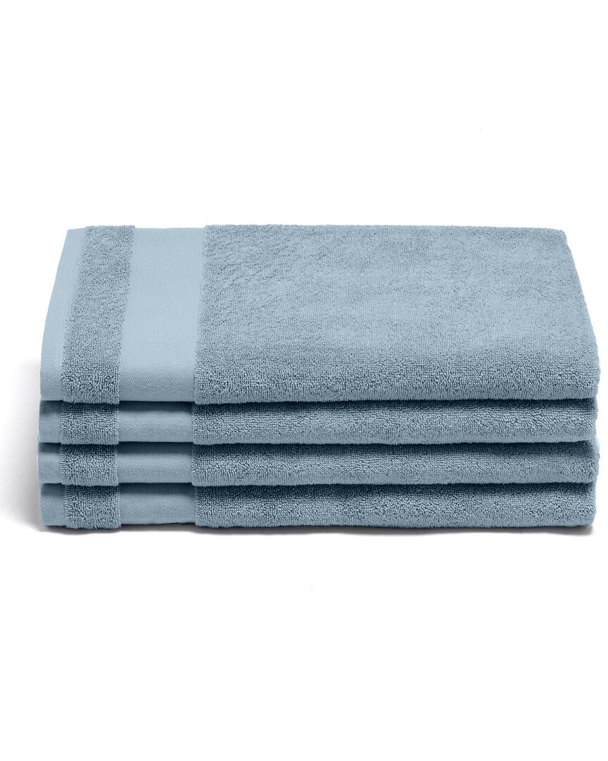 Home Collection Premium Ultra Soft Cotton 4pc Bath Towel Set In Blue