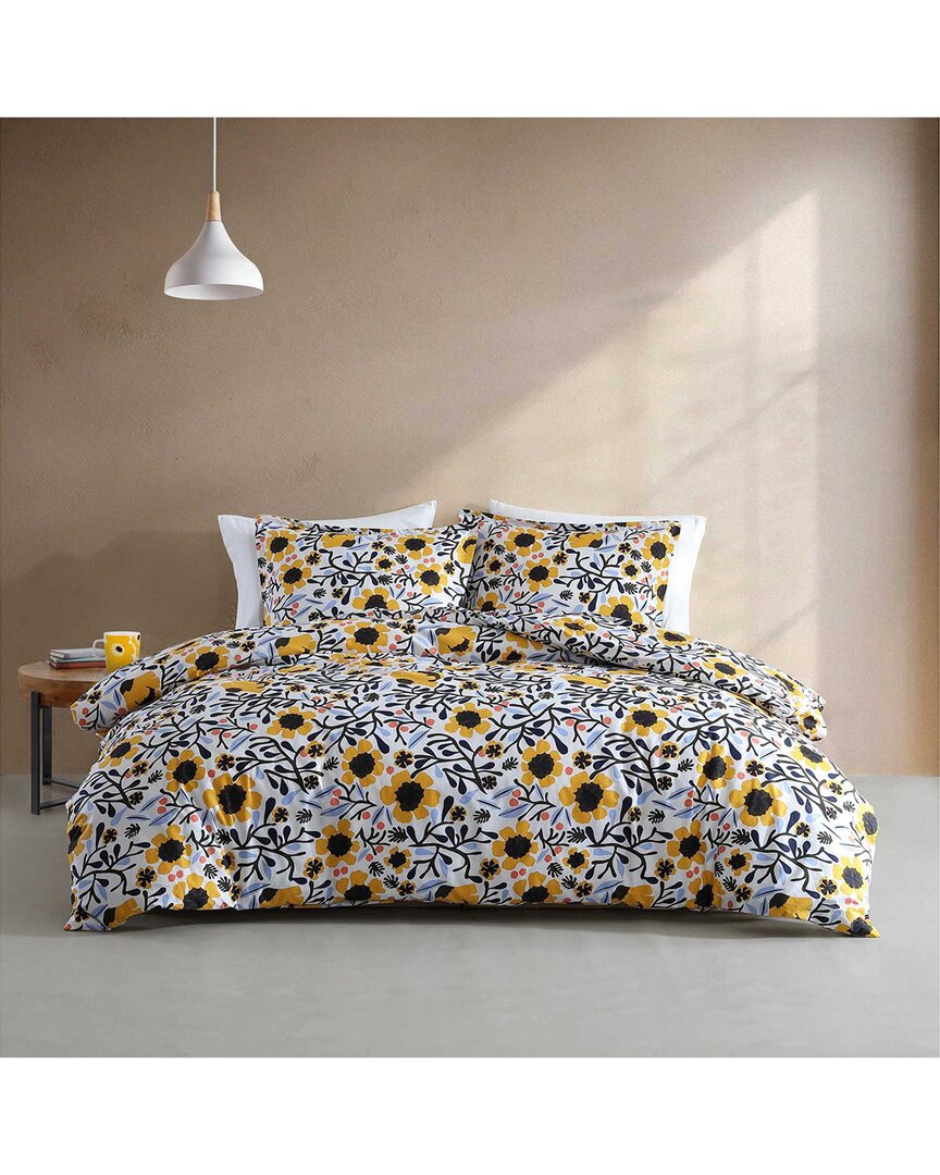 Marimekko 200 Thread Count Mykero 100% Cotton Percale Duvet Cover Set