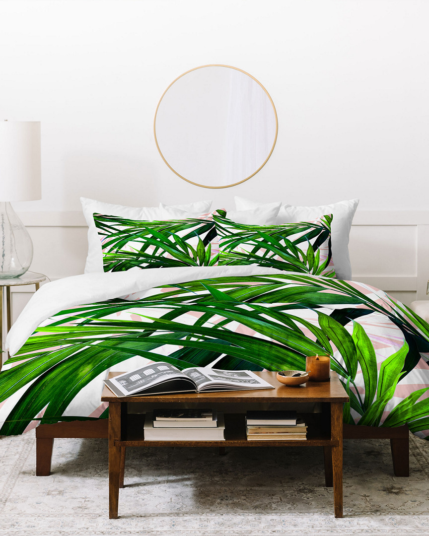 Deny Designs Marta Barragan Camarasa Green Palms Duvet Cover Set
