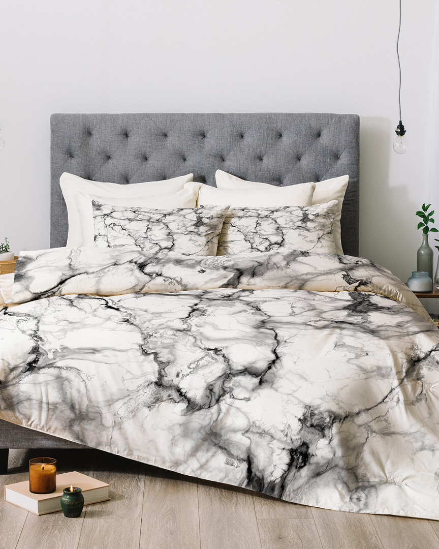 Deny Designs Chelsea Victoria Grey Marble Comforter Set