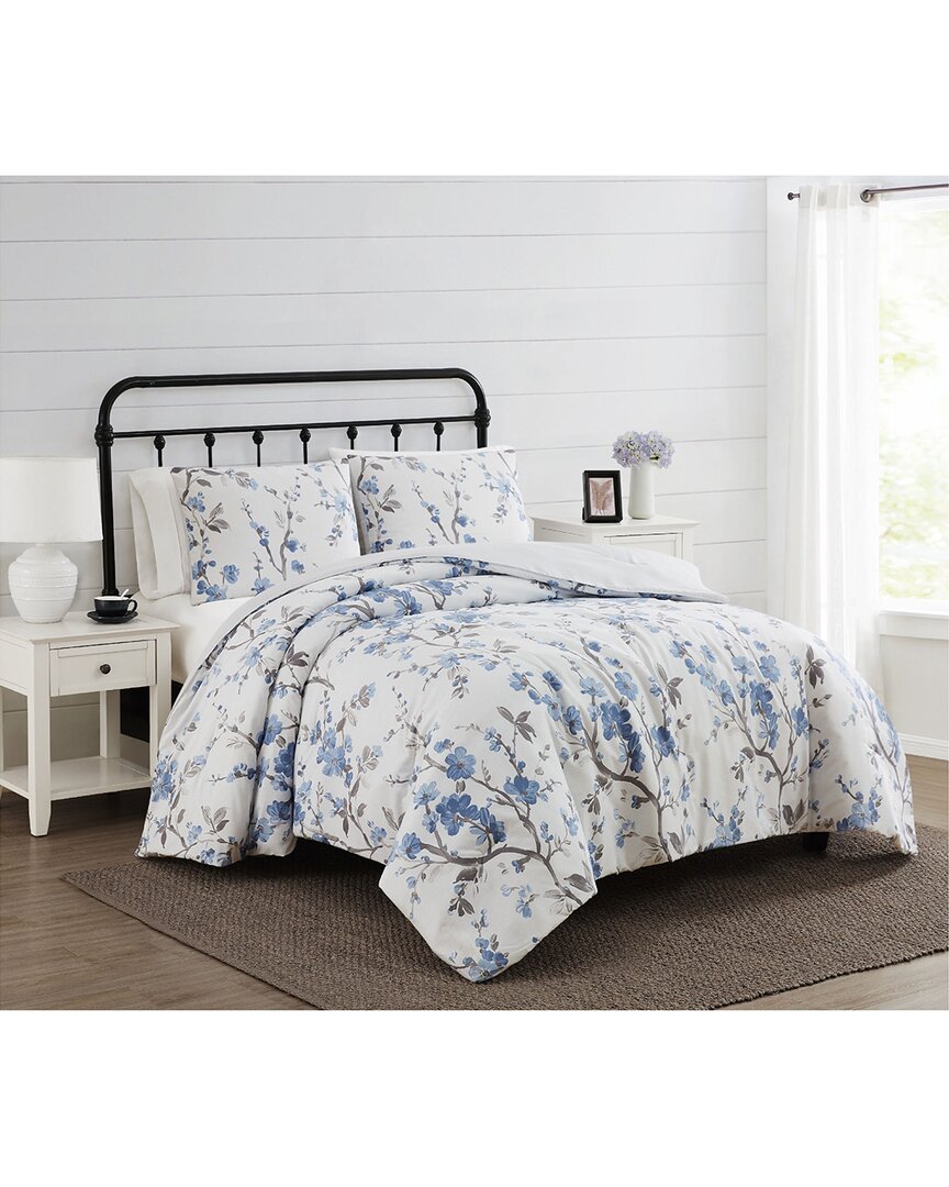 Cannon Kasumi Floral Comforter Set In White