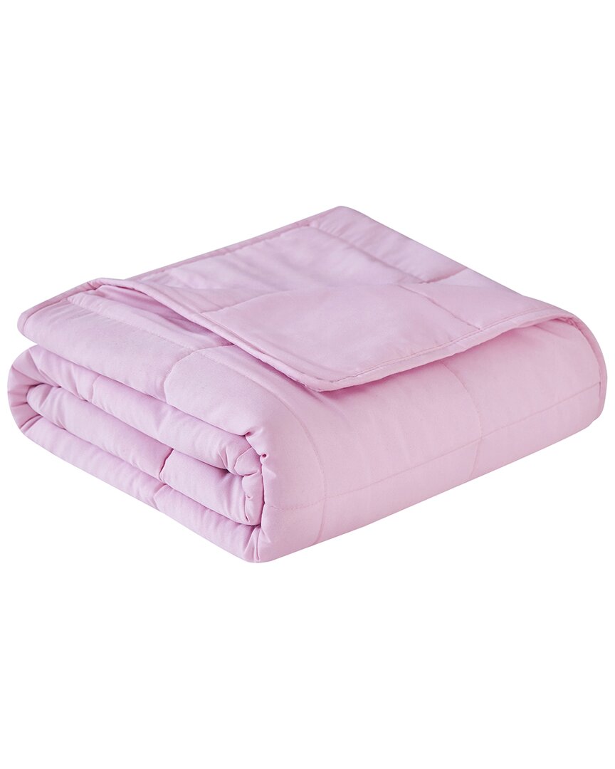 Bon Voyage Microfiber Travel Weighted Throw Blanket 5lb In Pink