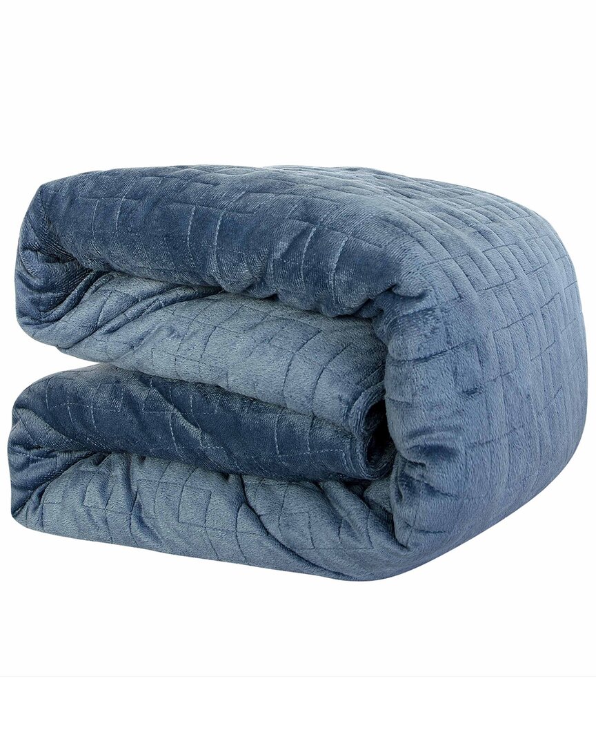Sutton Home Removeable Washable Duvet Weighted Blanket In Blue
