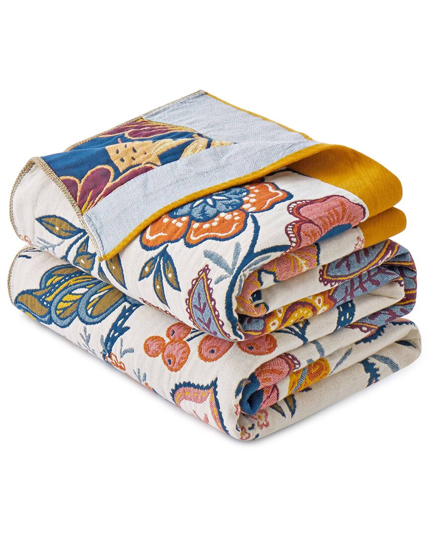 Unikome Boho Damask Cotton Throw Blanket