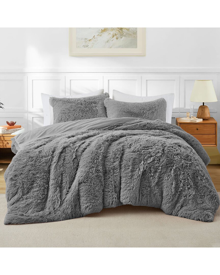 Unikome Fuzzy Plush Shaggy Comforter Set