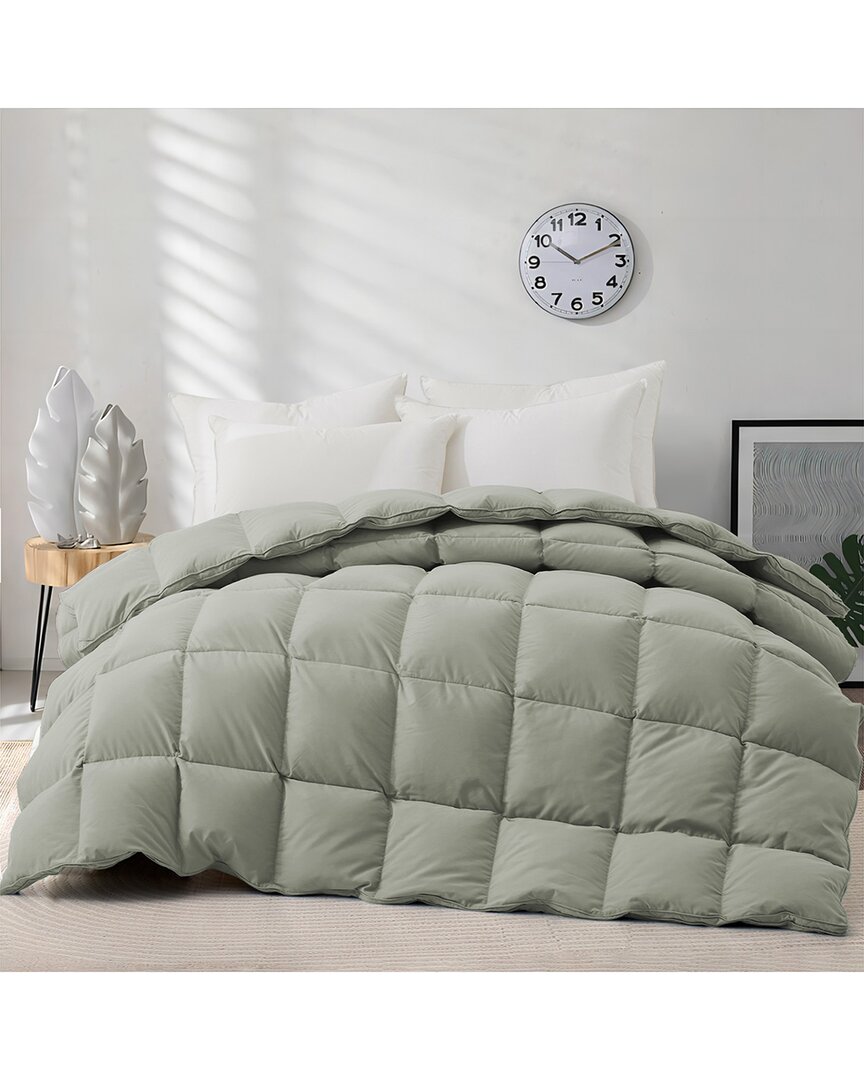 Unikome Medium Warmth White Goose Down & Feather Fiber Comforter For Better  Sleep