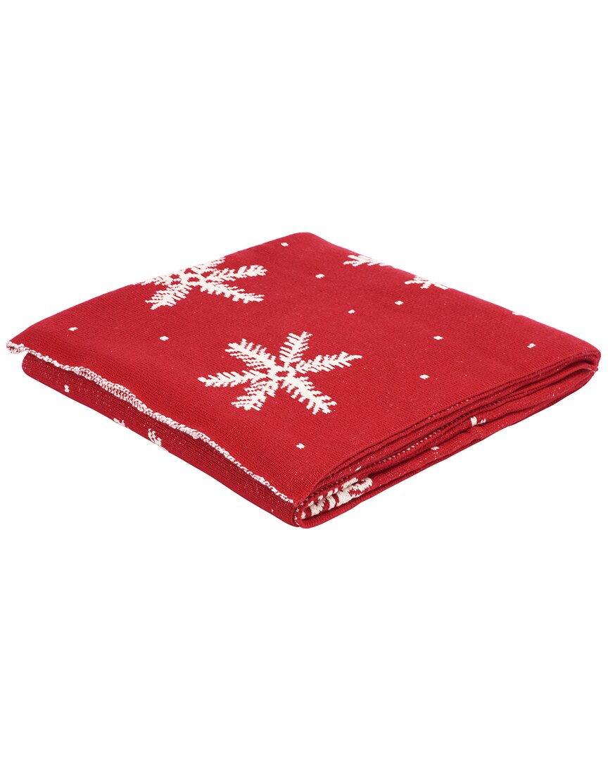 Safavieh Holiday Snow Throw In Red