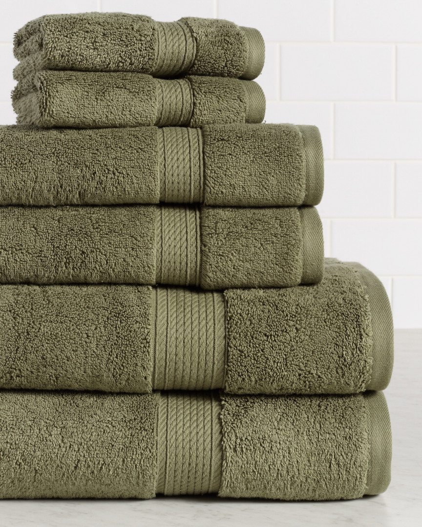 Superior Highly Absorbent 6pc Ultra Plush Solid Towel Set