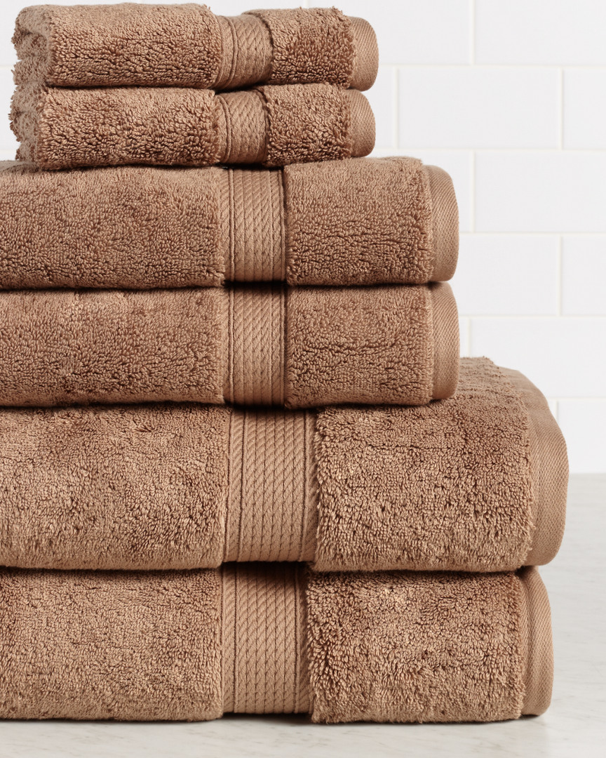 Superior Highly Absorbent 6pc Ultra Plush Solid Towel Set