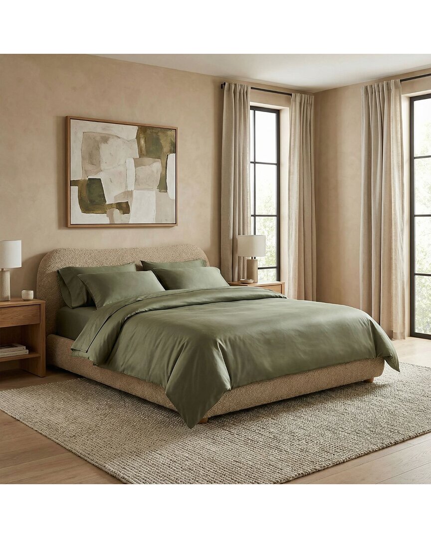 Ettitude Luxe Cleanbamboo® Sateen+ Duvet Cover In Green