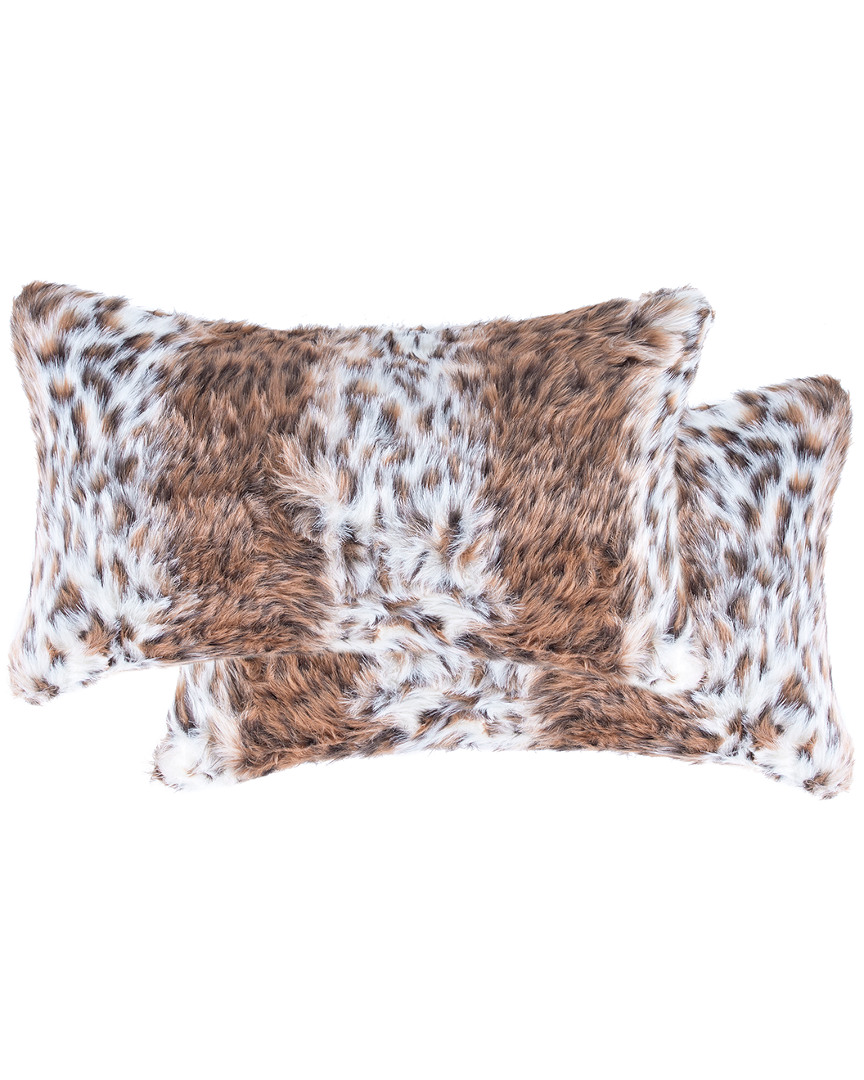 Shop Luxe Faux Fur Set Of 2 Belton Pillows