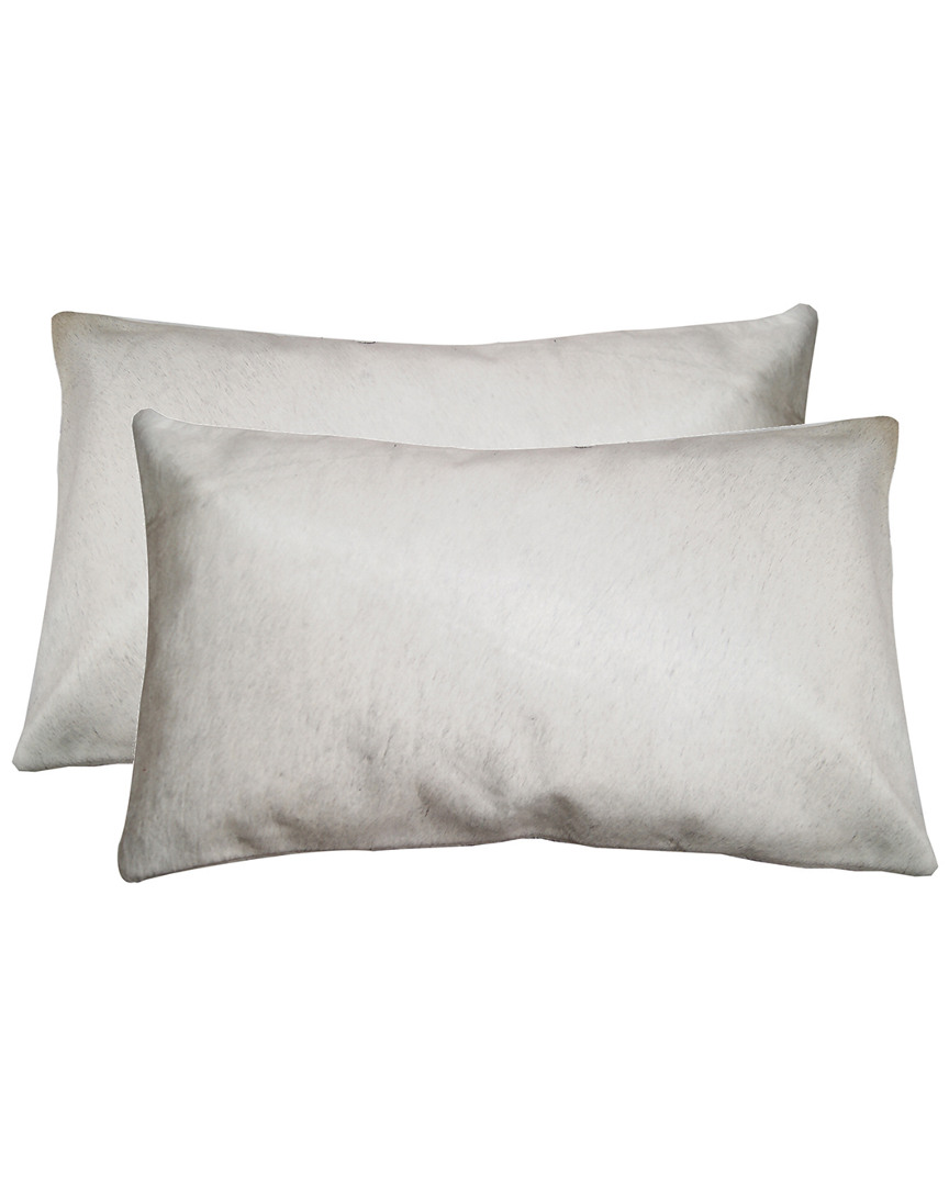 Shop Lifestyle Brands Set Of 2 Torino Cowhide Pillows