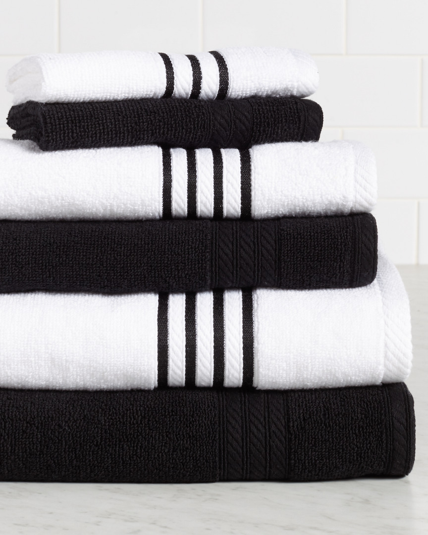 Modern Threads 6pc Quick Dry Stripe Towel Set In Nocolor