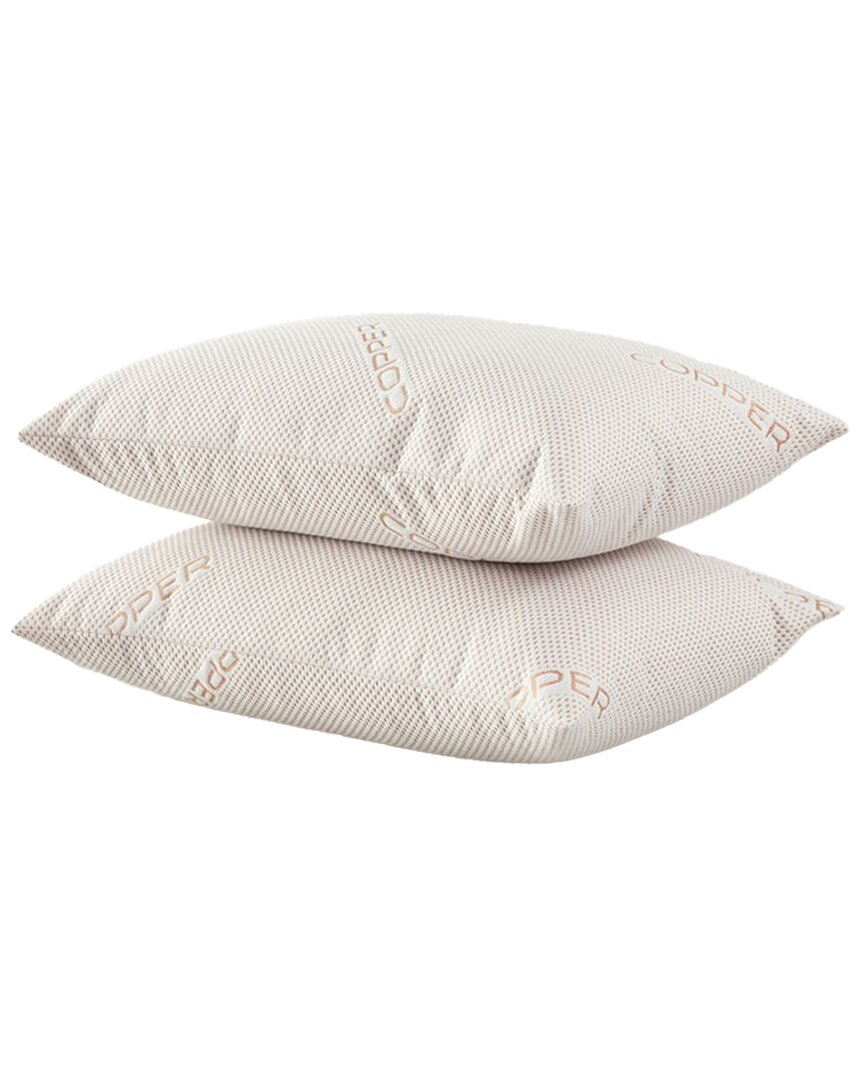 Bibb Home Pack Of 2 Copper-infused Pillow Protectors
