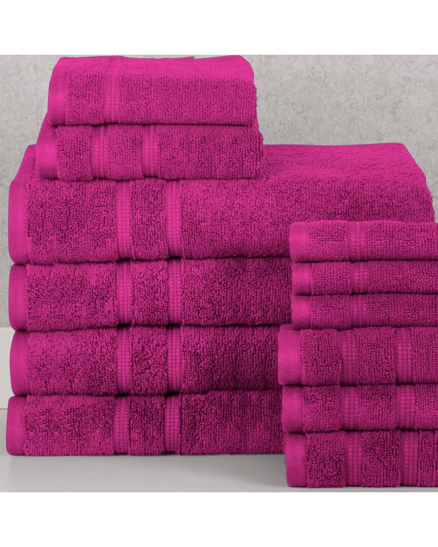 Bibb Home 12 Piece Zero Twist Egyptian Cotton Towe