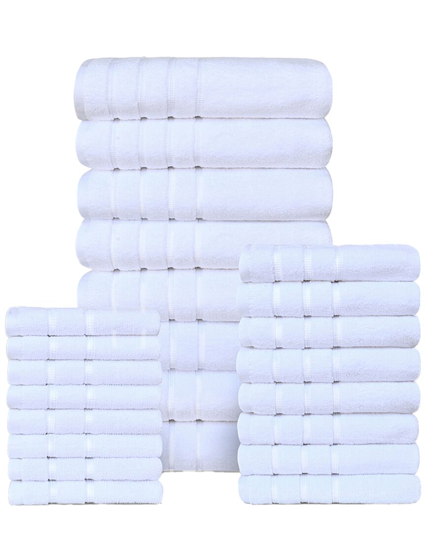 Bibb Home 24pc Zero Twist Egyptian Cotton Towel Set