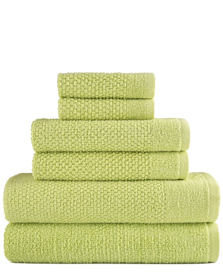 Dan River 6pc Popcorn Cotton Bath Towel Set