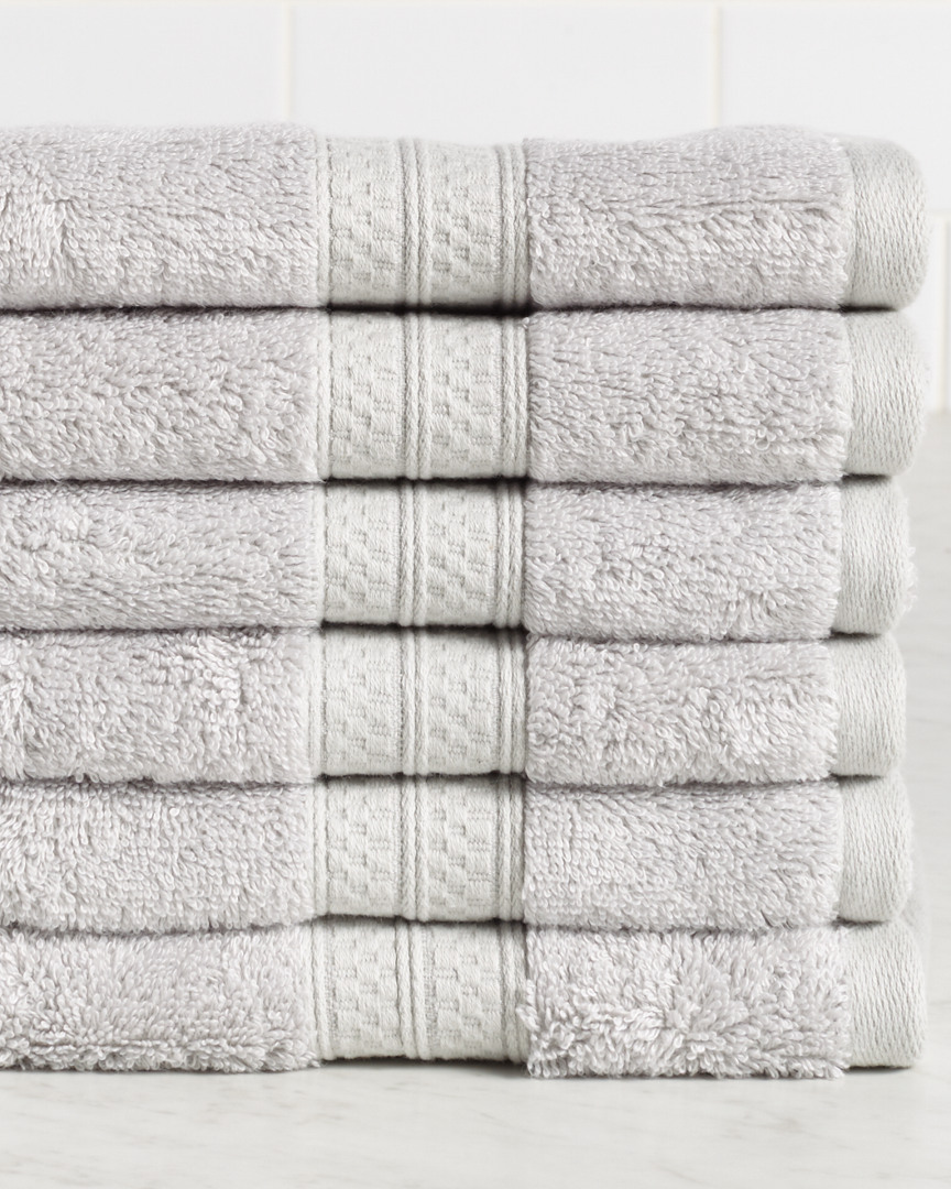 Superior Rayon From Bamboo Blend Solid 6pc Hand Towel Set