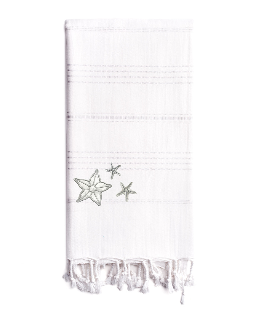 Linum Home Textiles Summer Fun Glittery Starfish Pestemal Beach Towel