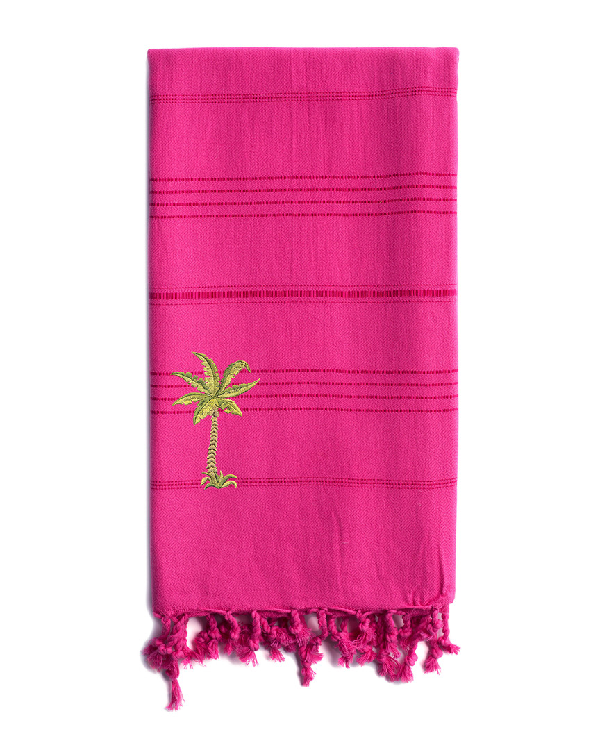 Image of Linum Home Textiles Summer Fun Breezy Palm Tree Pestemal Beach Towel
