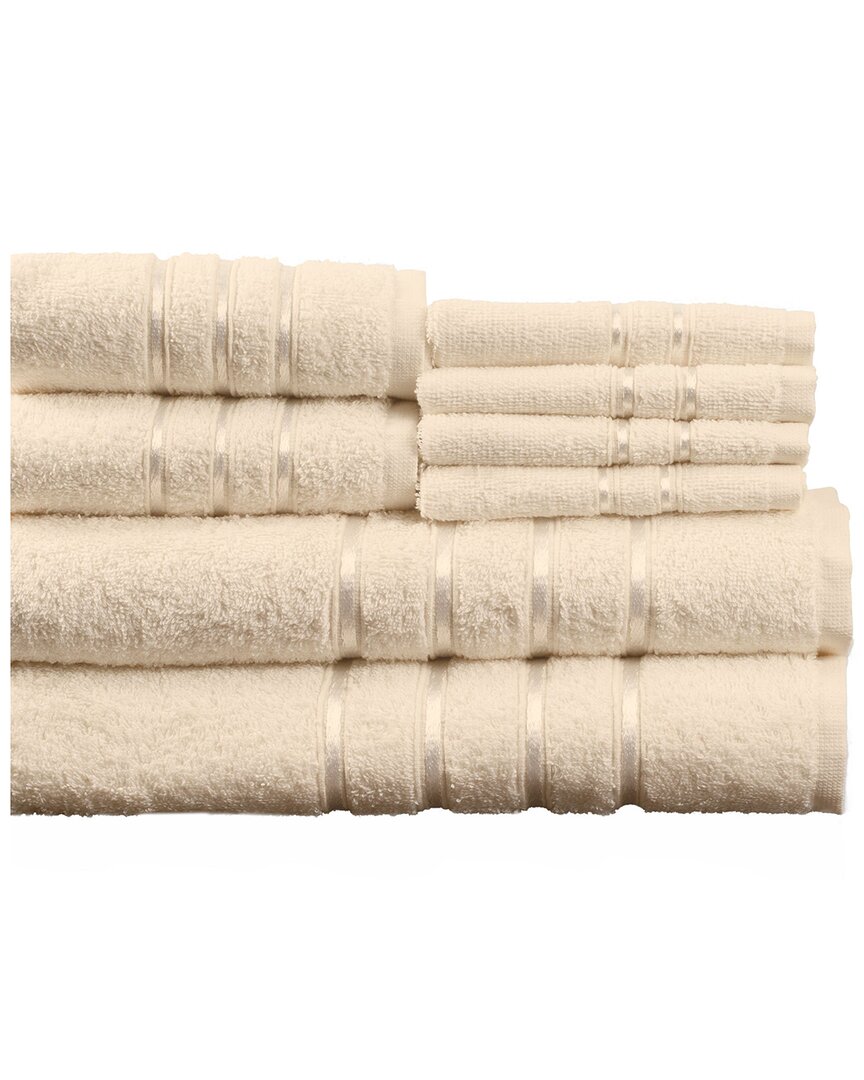 Lavish Home Plush 650 Gsm 8pc Bath Towel Set In Bone