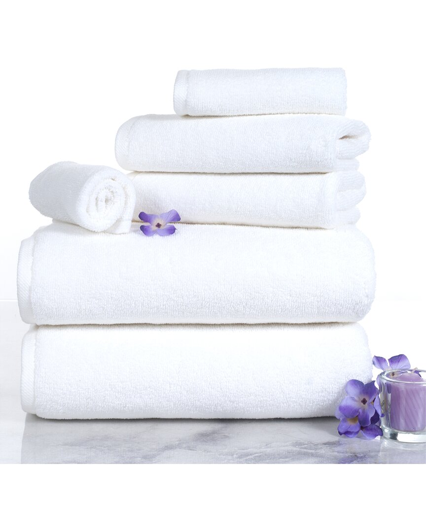 Lavish Home 6pc Cotton Towel Set In White