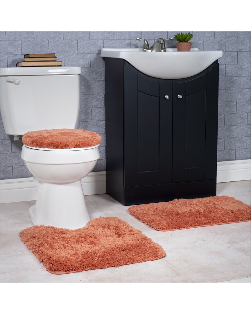 LAVISH HOME LAVISH HOME 3PC SUPER PLUSH BATH RUG SET 