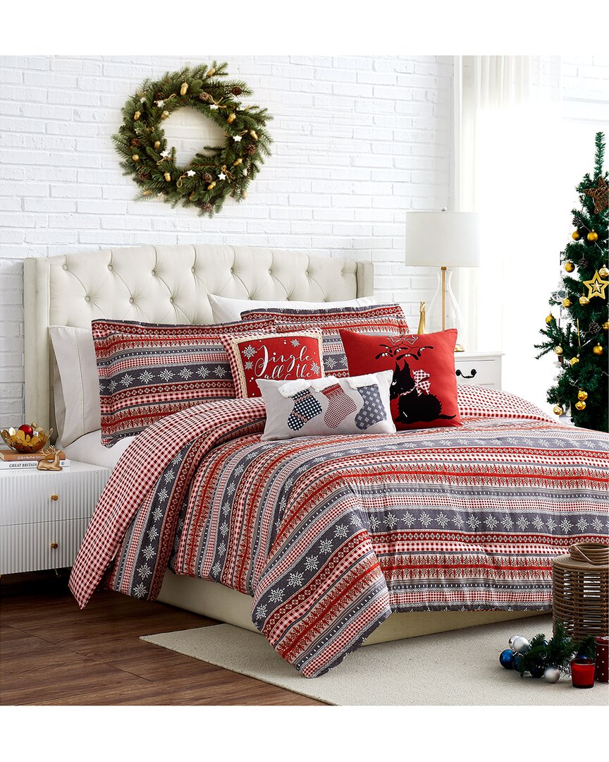Southshore Fine Linens Cozy Cottage Oversized Reversible Comforter Set In Multi