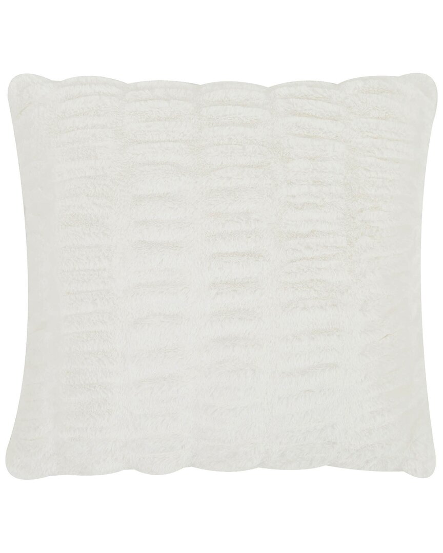 Badgley Mischka Ruched Decorative Pillow In Ivory