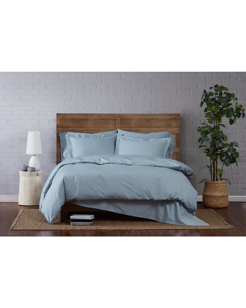 Cannon Solid Percale Duvet Set In Blue