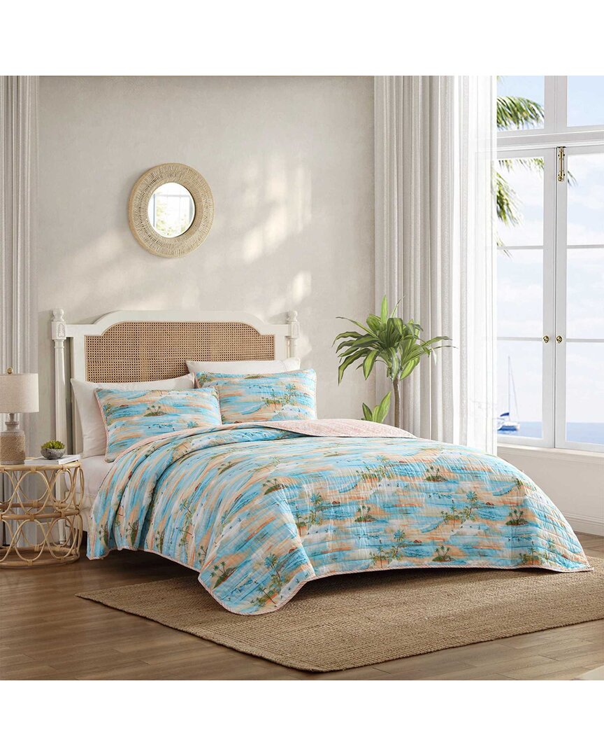 Tommy Bahama 136 Thread Count Bon Voyage Cotton Reversible Quilt Set