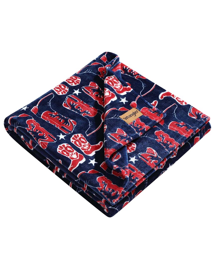 Wrangler Knockin Boots Ultra Soft Plush Fleece Reversible T