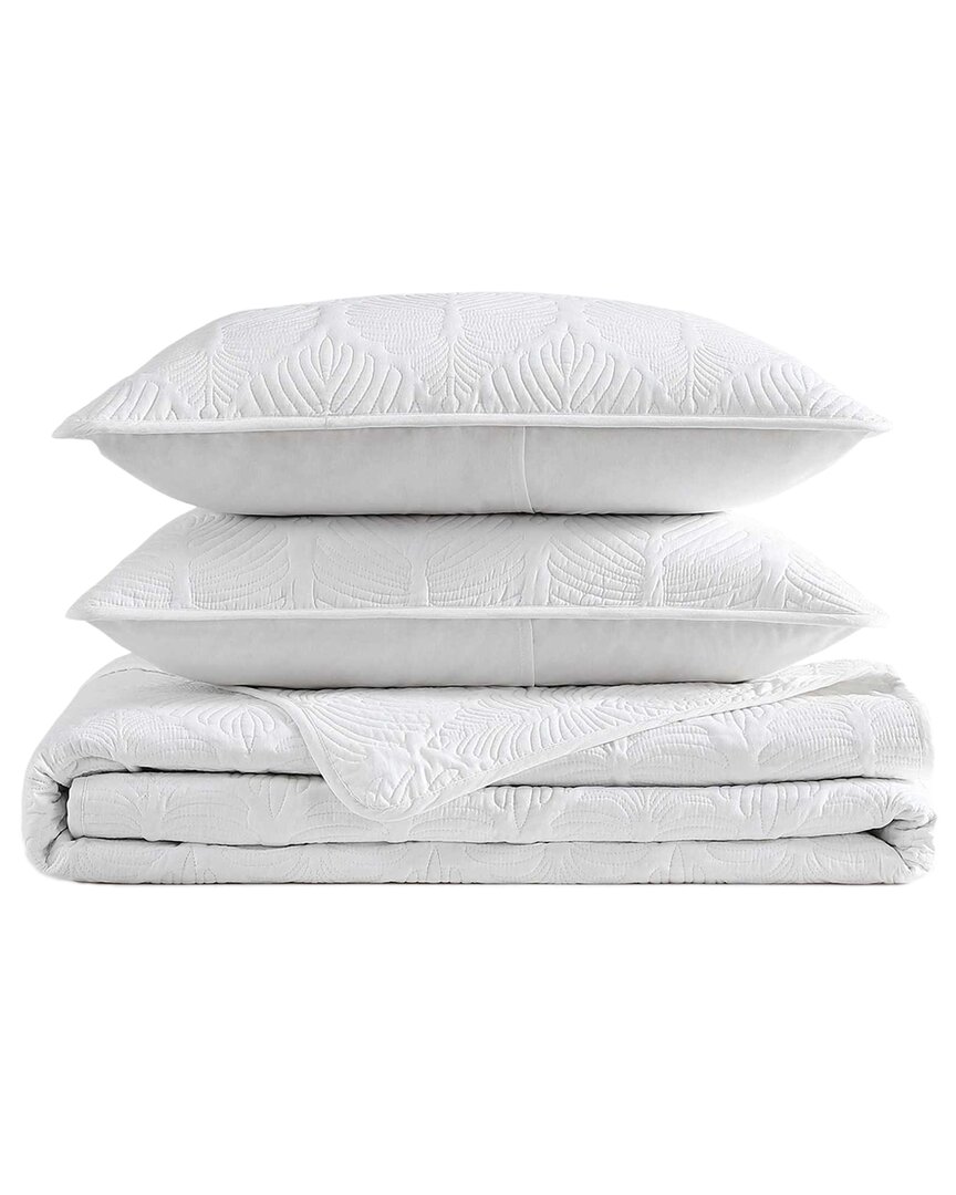 Tommy Bahama 136 Thread Count Line Palm Reversible Quilt Set