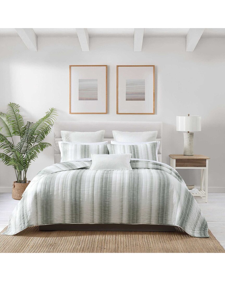 Tommy Bahama 128 Thread Count Prisma Stripe Texture Reversible Quilt Set