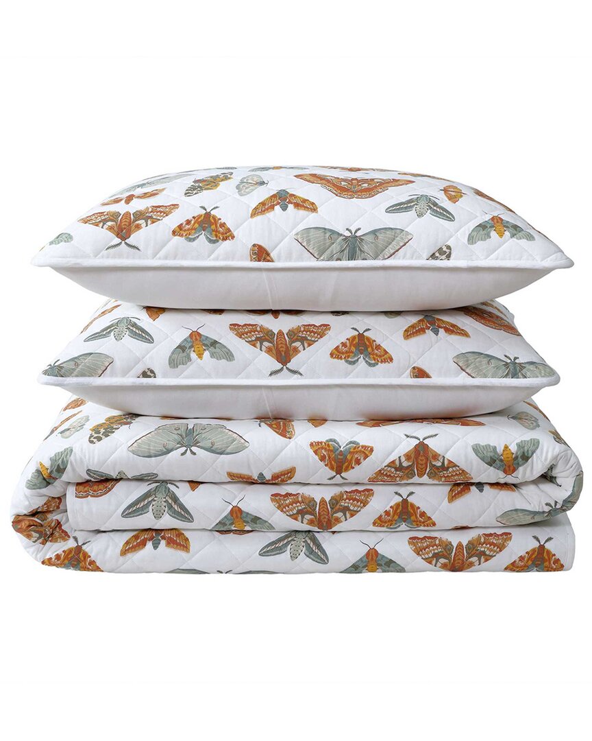 Eddie Bauer 136 Thread Count Wilford Butterfly Reversible Quilt Set