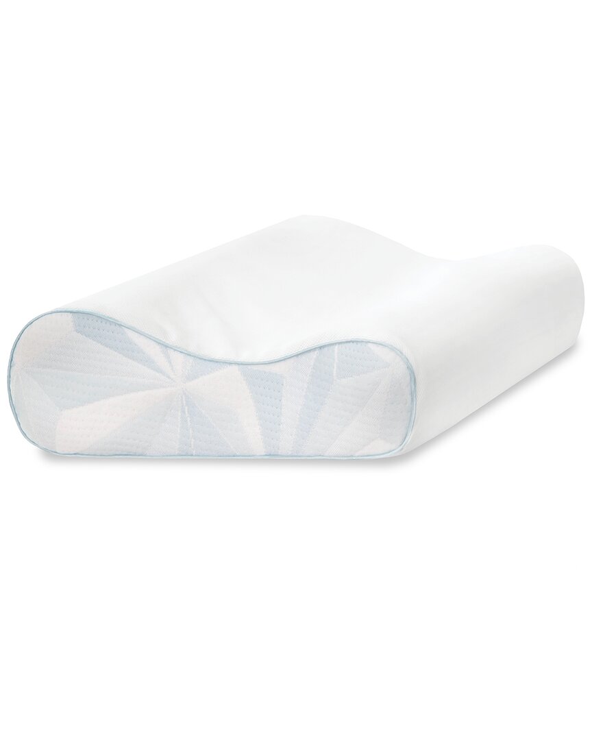 Serta Discontinued  Arctic 30x Cooling Oversized Contour Memory Foam Bed Pillow Powered By Reactex In White