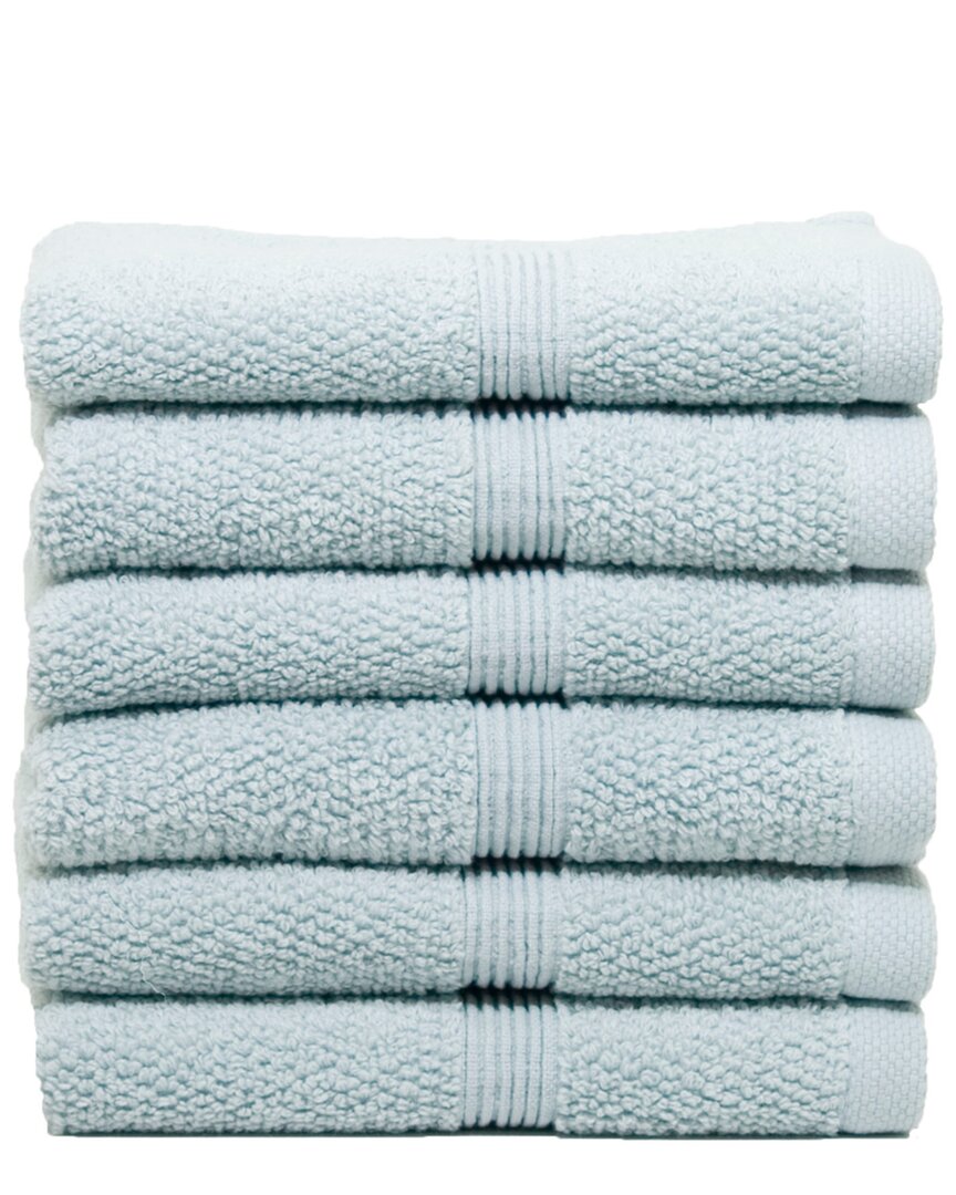 Ivy Collection Rice Effect Washcloths In Mint