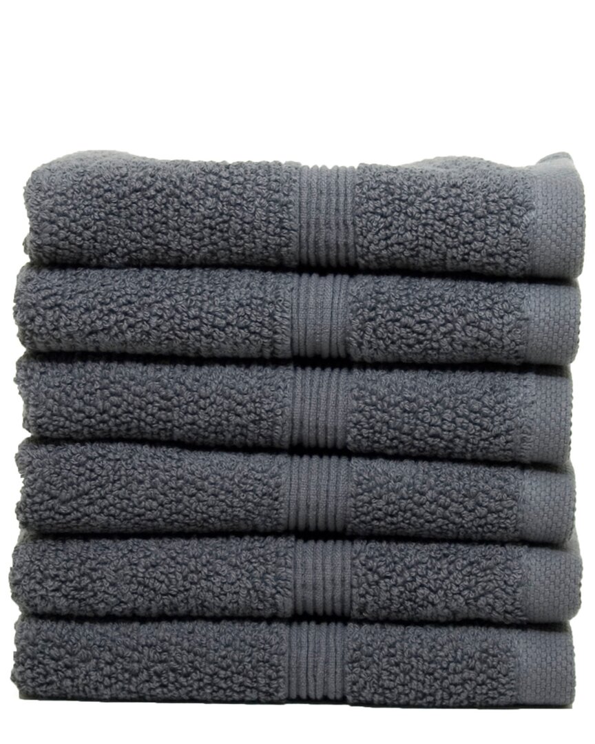 Ivy Collection Rice Effect Washcloths In Grey
