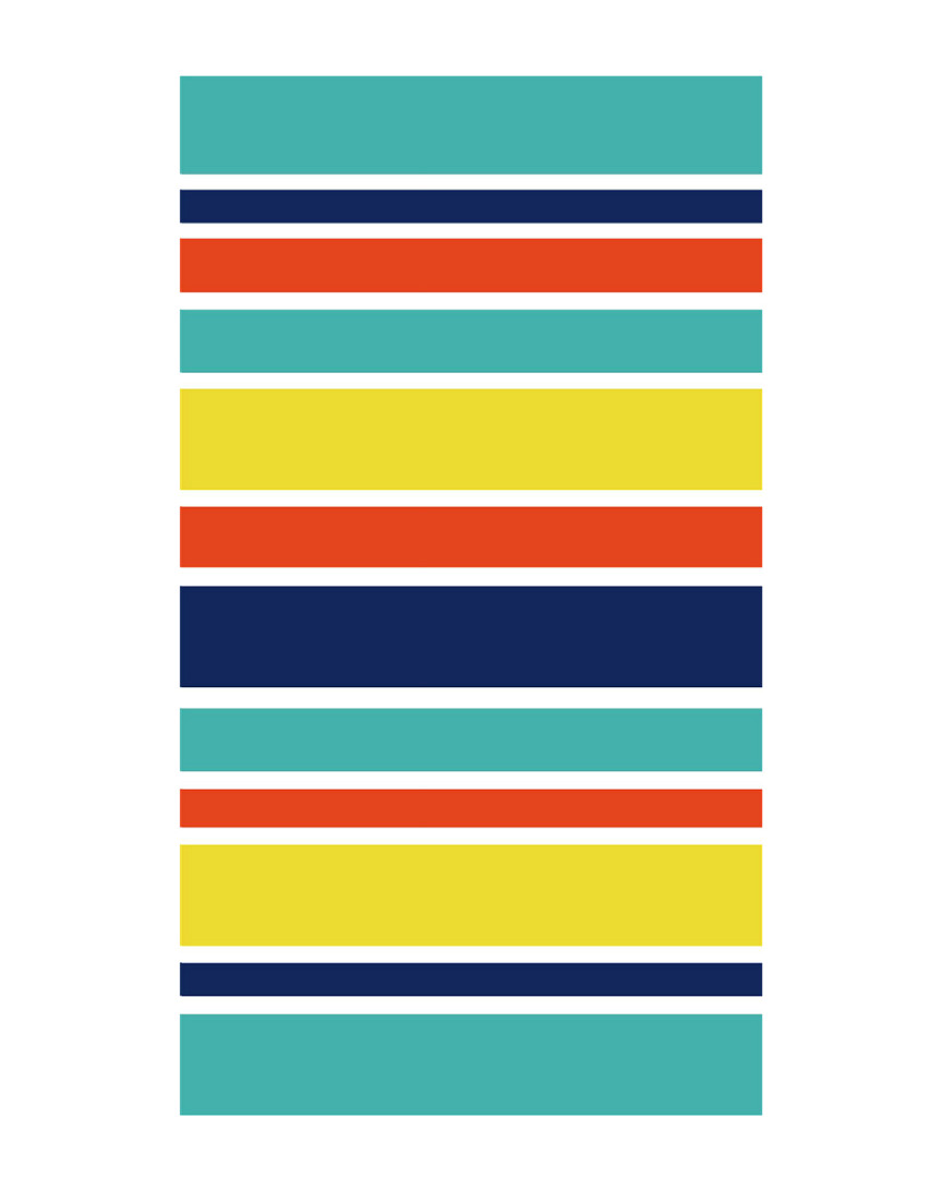 Image of Dohler Horizontal Bold Stripes Beach Towel