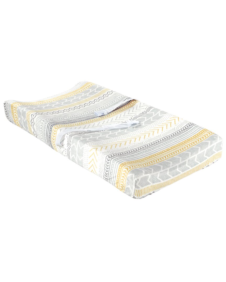 Lush Decor Hygge Geo Soft & Plush Changing Pad Cover In Yellow