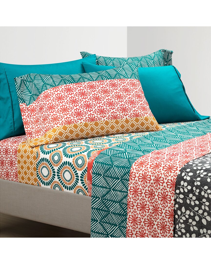 Lush Decor Bohemian Stripe Soft Sheet Set In Turquoise