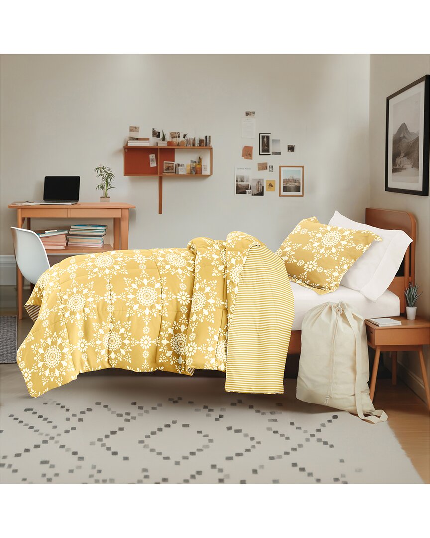 Home Collection Campus Ready Dorm Bedding Bundle In Yellow