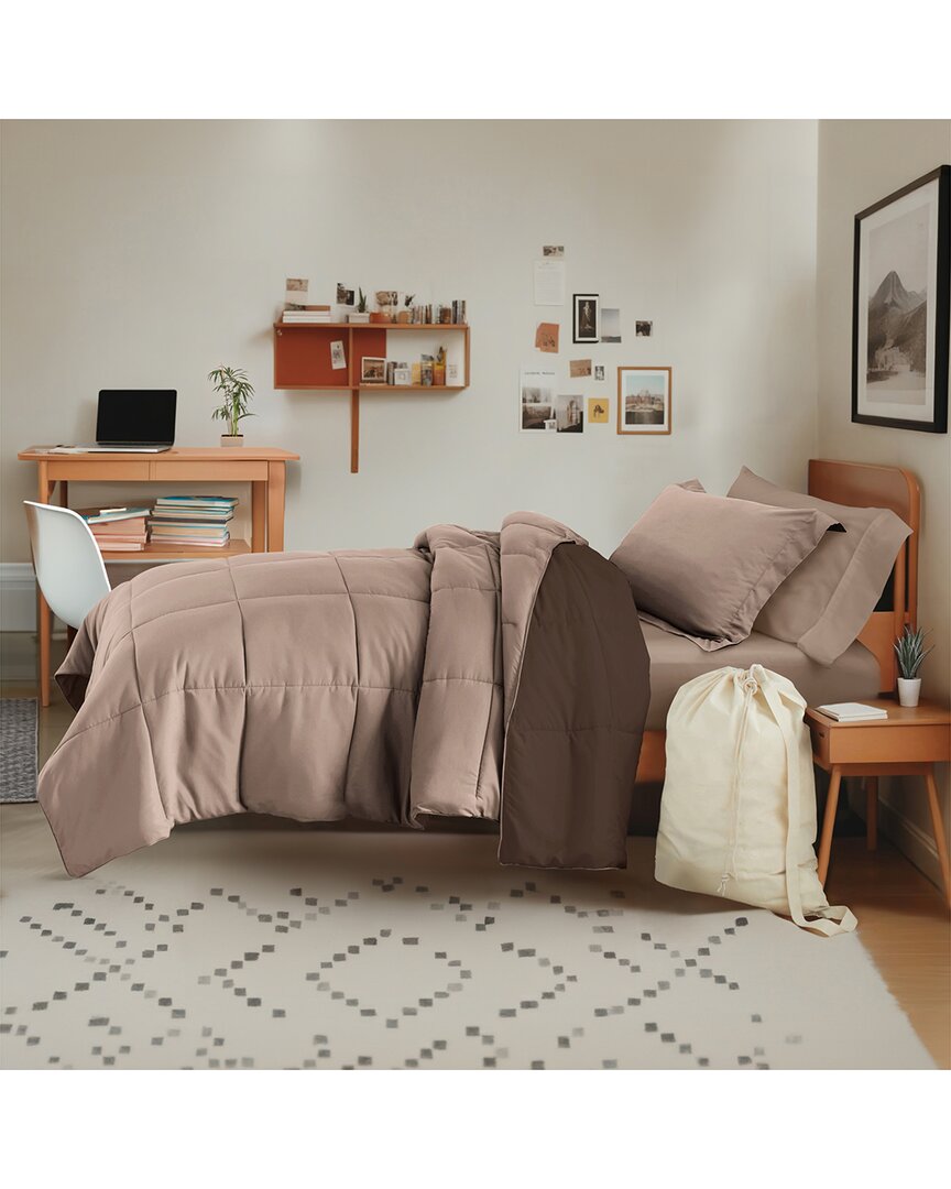 Home Collection Ultimate College Essentials Bedding Bundle In Beige