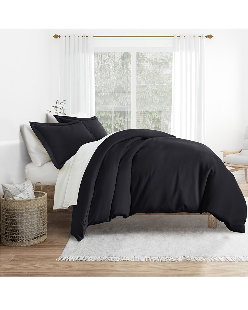 Home Collection Bedding Bundle Duvet Cover, Comforter & Sheet Set In Black