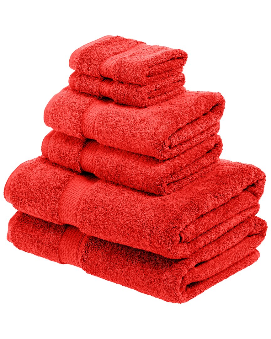 Superior Highly Absorbent 6pc Ultra Plush Solid Towel Set