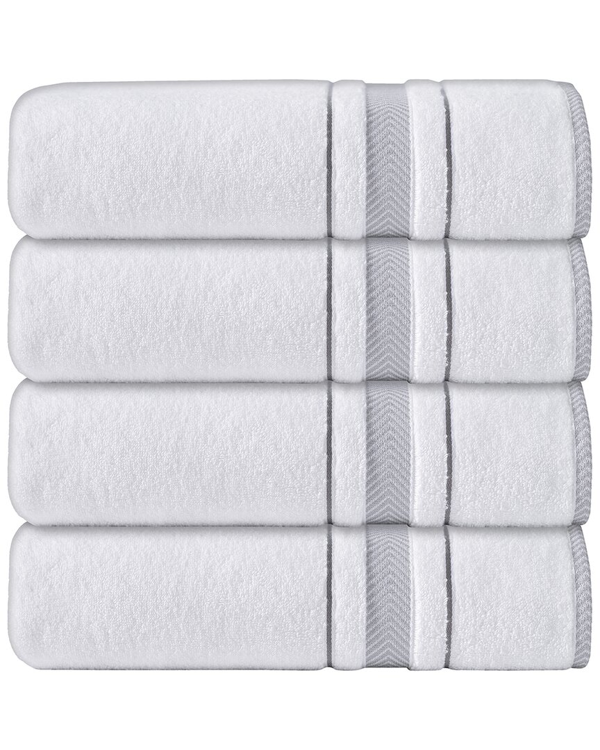 Enchante Home Enchasoft Turkish Cotton 4pc Hand Towels In White